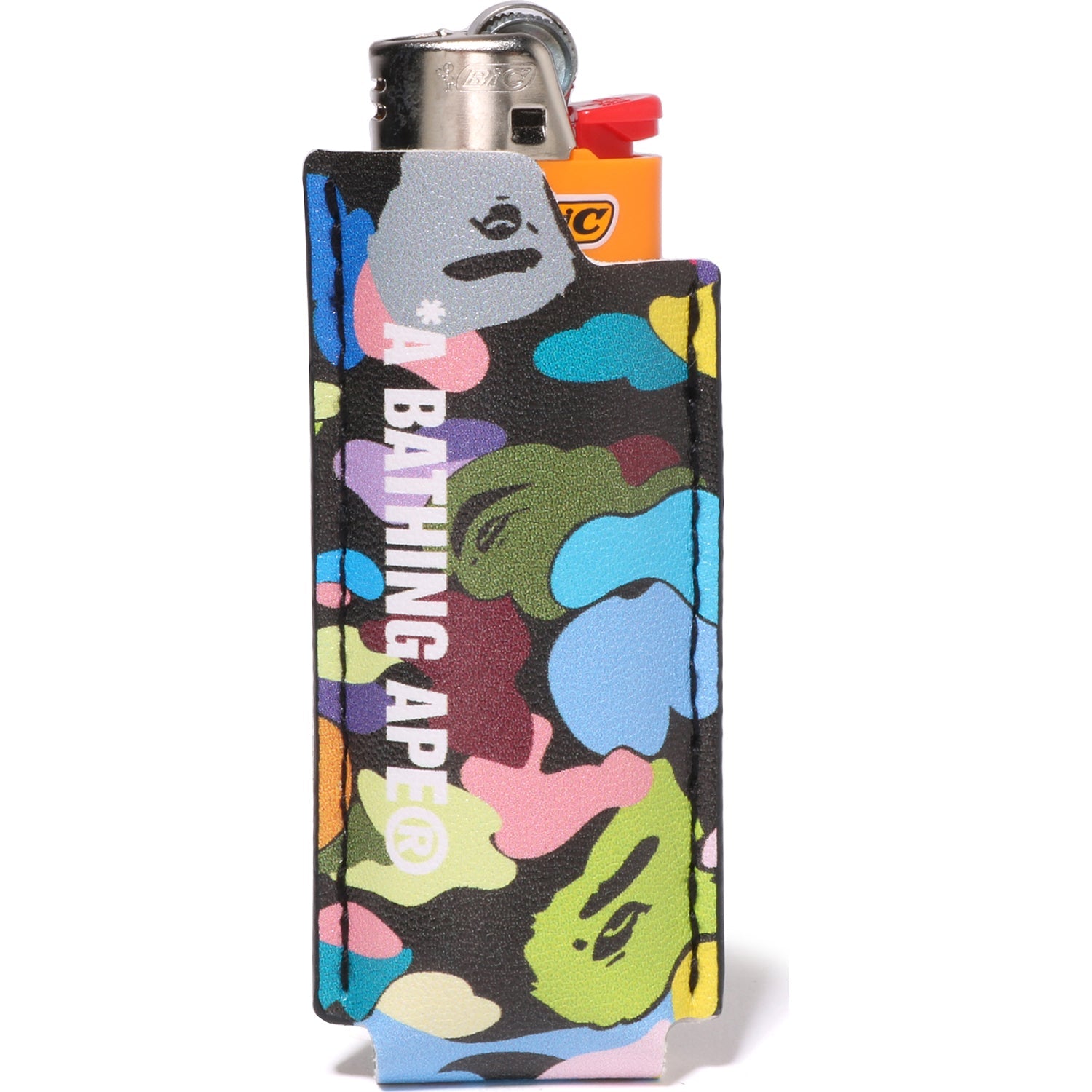 MULTI CAMO LEATHER LIGHTER CASE