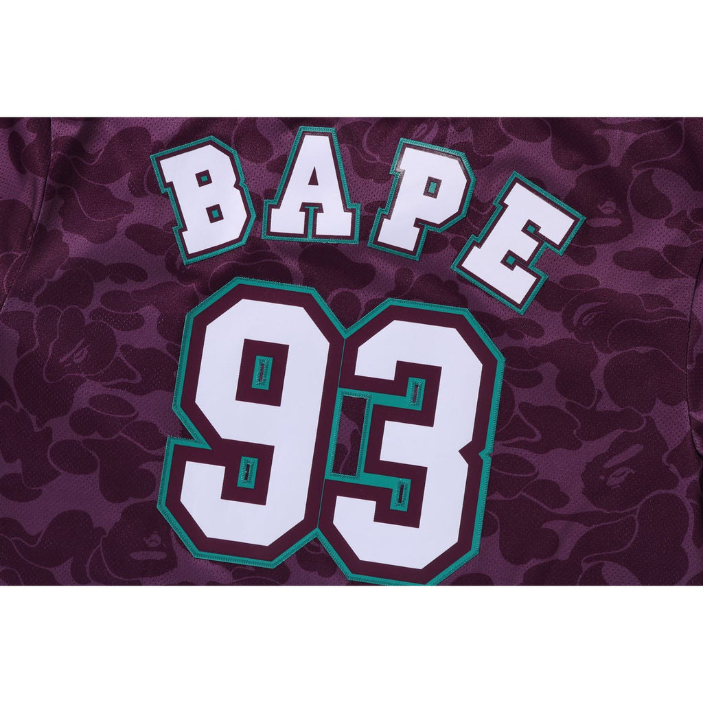 BAPE X MITCHELL & NESS NHL ANAHEIM DUCKS MESH HOCKEY JERSEY L/S TEE MENS