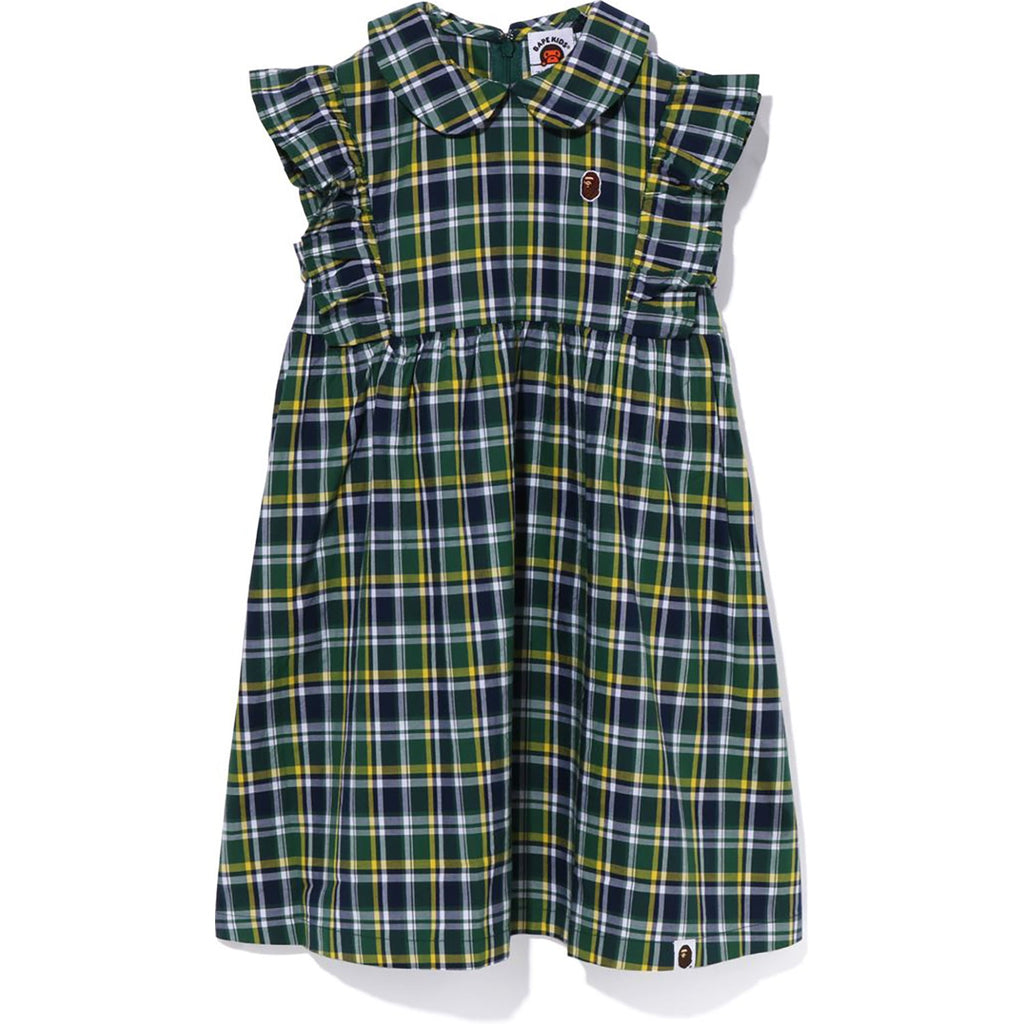 MINI BAPE CHECK ROUND COLLAR ONEPIECE KIDS