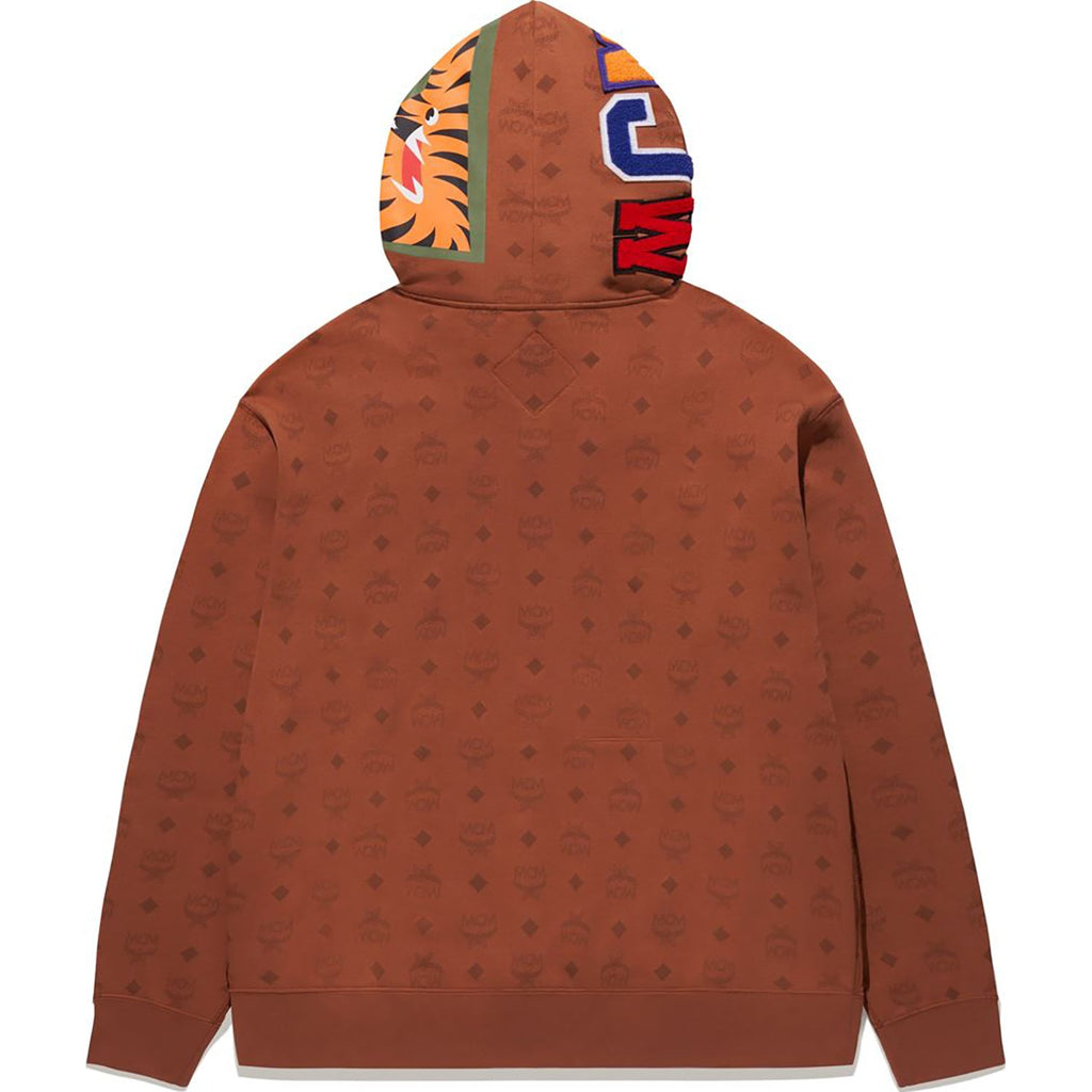 BAPE X MCM SHARK PULLOVER HOODIE MENS