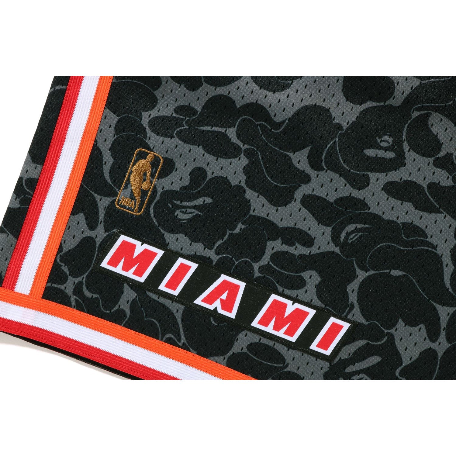 BAPE X MITCHELL & NESS MIAMI HEAT JERSEY SHORTS MENS