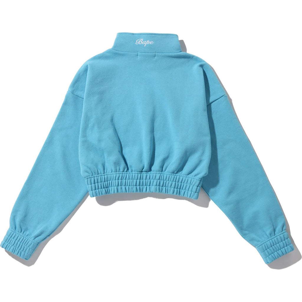 APE HEAD ONE POINT CROPPED HALF ZIP LADIES
