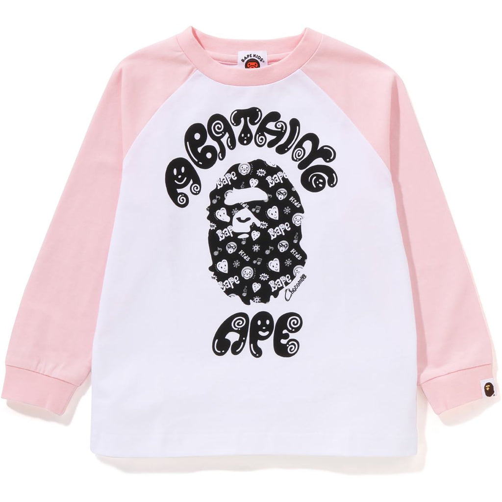 BAPE KIDS X CHOCOMOO COLLEGE L/S TEE KIDS