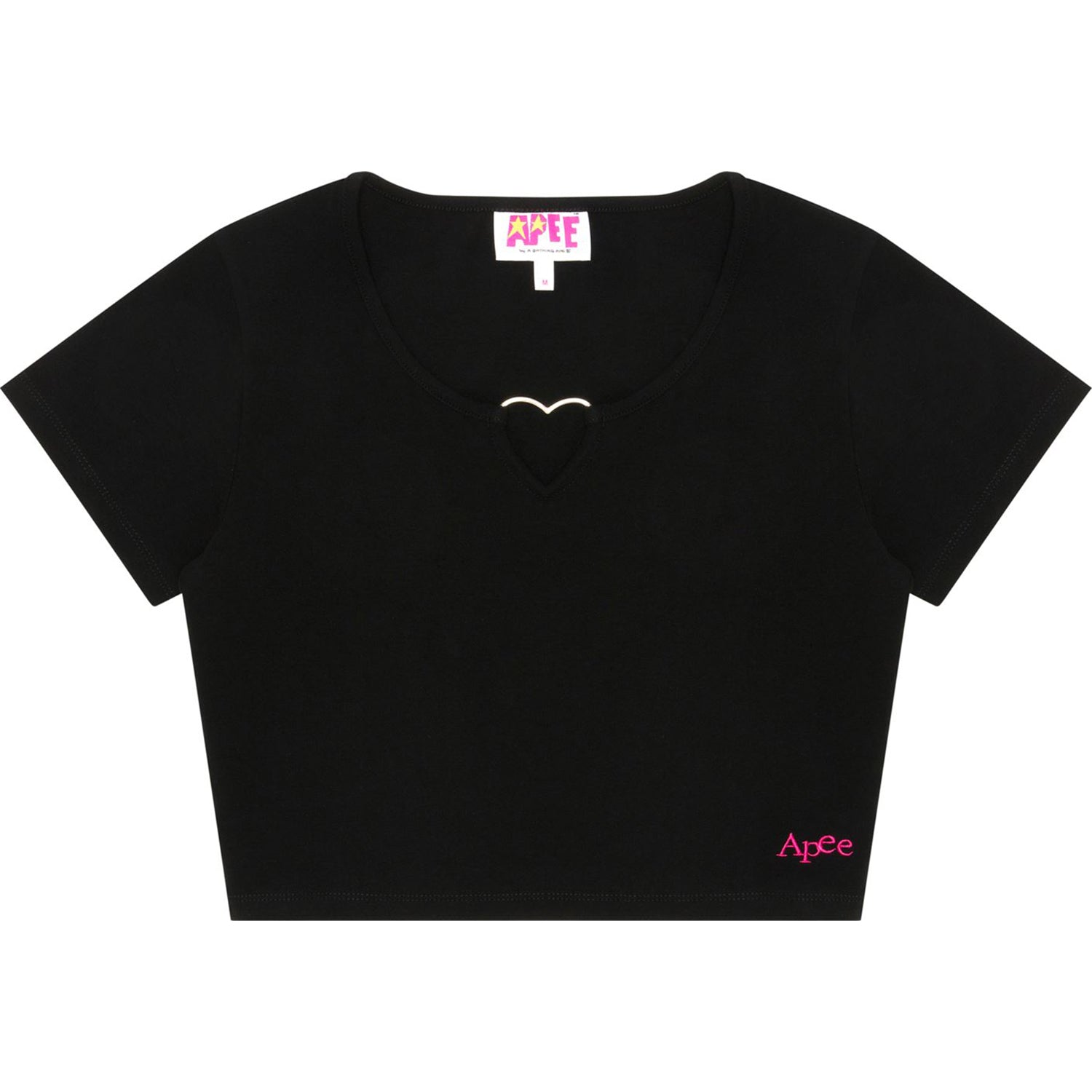 APEE HERT SHAPE METAL RING CROP TOP LADIES